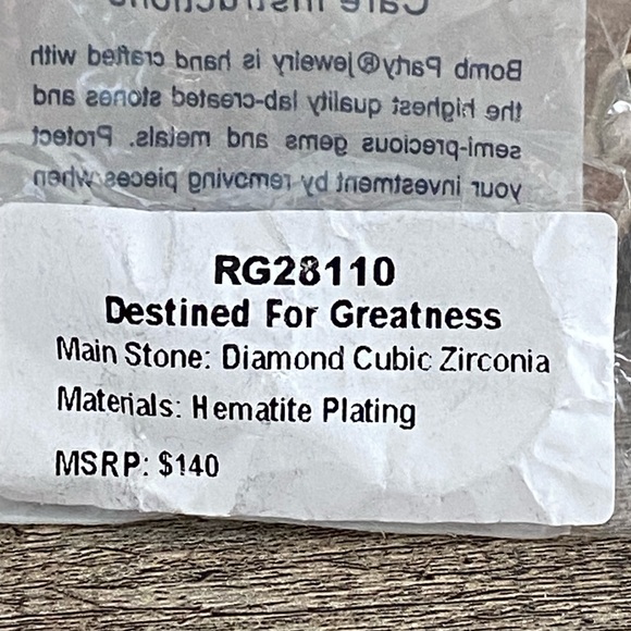 Bomb Party April 2025 Ring “Destined for Greatness” Size 7. Brand New! - Picture 5 of 5